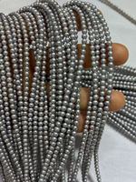 Perles rondes en nacre d'eau douce véritable de 3-3,5 mm, couleur blanche naturelle, perles en vrac
