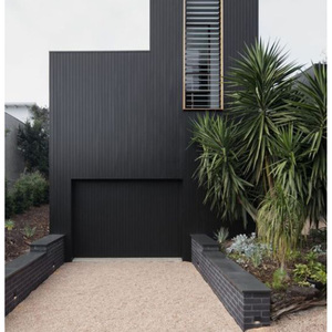 Portes <span class=keywords><strong>de</strong></span> <span class=keywords><strong>garage</strong></span> modernes en acier à ouverture <span class=keywords><strong>basculante</strong></span>, grille extra large, <span class=keywords><strong>porte</strong></span> <span class=keywords><strong>de</strong></span> <span class=keywords><strong>garage</strong></span> <span class=keywords><strong>automatique</strong></span> moderne noire à nervures verticales - Product Image 3