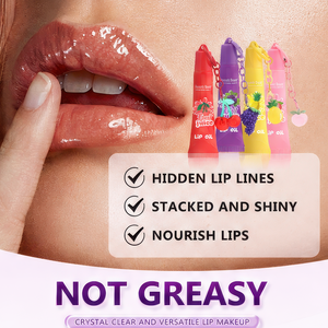 Brillo Labial de Frutas Naturales de Larga Duración, Maquillaje Rápido, Etiqueta Privada, Envases de Brillo Labial para Mujer - Product Image 2