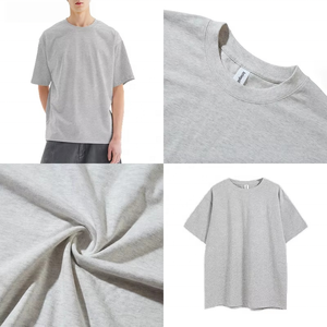 Camiseta Lisa de Cuello Redondo 100% Algodón 260gsm Personalizada al por Mayor, Camiseta Pesada en Blanco para Impresión OEM ODM, Ropa Urbana - Product Image 5