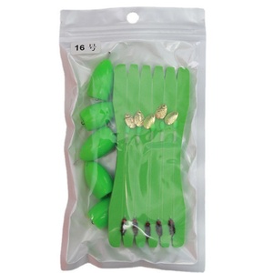 Luya Fly Hook Set Appâts à paillettes de graines de melon avec bande blanche 5 ensembles pour la pêche à la <span class=keywords><strong>carpe</strong></span> Cheval Bouche Casting Aide Poisson artificiel - Product Image 5