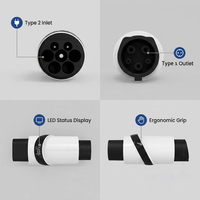 Adaptateur de chargeur de voiture électrique 32A 7kW Type 2 vers J1772, convertisseur de charge EV portable pour voitures américaines, usine OEM ODM