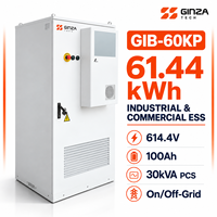 Armoire de stockage d'énergie industrielle et commerciale GIB-60KP 61,44 kWh LiFePO4 614,4 V 100 Ah 30 kVA PCS pour systèmes hors réseau (ESS)