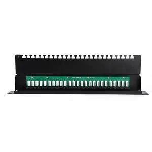 ODM OEM Network Communication Abc Material Dule Idc 1U Audio 25 Port Cat 3 Patch Panel For Audio