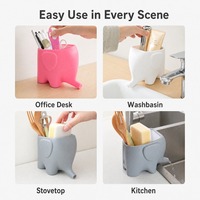 Étagère de comptoir de cuisine multifonctionnelle en plastique durable avec égouttoir et porte-couverts
