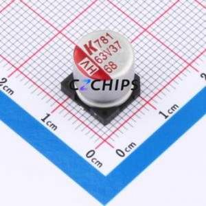 Condensateur électrolytique hybride solide-liquide en aluminium A781MN686M1JLAS035 SMD, D10xL10.5mm 68uF 20% 63V 1.298A-100Hz - Product Image 1