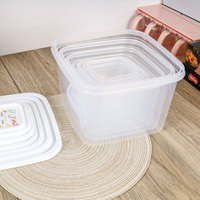 En gros 10Pcs En Plastique Récipient De Stockage Des Aliments Ensemble Clair Réfrigérateur Garder Frais Boîtes Micro-ondes Passe Accessoires De Cuisine