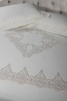 Ensemble de literie de luxe moderne de qualité supérieure en velours, taille King, avec motif végétal brodé à la main, drap plat et couvre-lit ignifuge