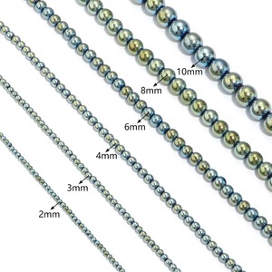 Perline Rotonde di <span class=keywords><strong>Ematite</strong></span> Nera in <span class=keywords><strong>Cristallo</strong></span> da 8mm, Pietre Preziose Sciolte per Creazione di Gioielli e Braccialetti Fai-da-Te - Product Image 3