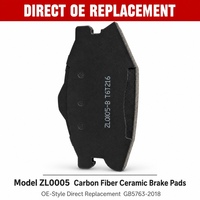 Plaquettes de frein en céramique à fibres de carbone ZL0005, remplacement direct OE, faible bruit, vente en gros directe usine