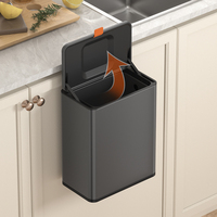 JAVA BIN Vente en gros d'usine, commerce électronique, best-seller, poubelle de cuisine de petite taille, 5 litres, 8 litres, poubelles murales en acier inoxydable
