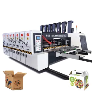 automatic custom corrugated packing print making carton box printing slotting die cutting machine packaging line maker machines