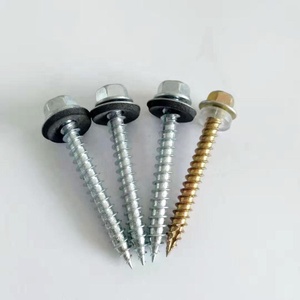 <span class=keywords><strong>Vis</strong></span> de toiture à tête hexagonale pointe pointue avec rondelle collée - Product Image 1