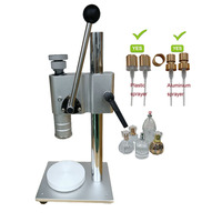 Machine de capsulage semi-automatique manuelle pour le capsulage de parfums, adaptée aux matériaux plastiques et en papier