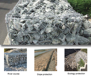 Kotak <span class=keywords><strong>Gabion</strong></span> Kawat Las Tiga Putaran Ukuran 1,5x1x0,5m Berlapis PVC, Keranjang Batu, Jaring Baja Heksagonal, Permeabilitas Tinggi, <span class=keywords><strong>Gabion</strong></span> DIY - Product Image 6