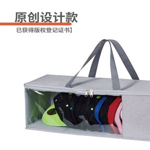 Baseball Cap Storage <b>Box</b> 52x22x21cm Foldable Dustproof Organizer Rectangle Standing Type Closet Accessory - Product Image 4