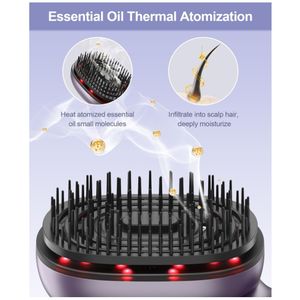 Cepillo de pelo eléctrico para masaje de vibración con aceite esencial, atomización térmica, niebla, nutre el cuero cabelludo profundo, masajeador de cabeza - Product Image 5