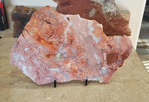 Dalles d'agate naturelle en forme de barbe à papa pour la lapidation, la collection et la lithothérapie - Product Image 3