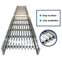 Caniveau de drainage en acier inoxydable moderne avec grille de drainage pour trottoir et système de drainage des eaux pluviales pour salle de bain et douche