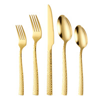 Ensemble de couverts modernes minimalistes à finition miroir gaufrée diamant, nouvelle arrivée transfrontalière, vaisselle d'hôtel, manche carré, 430 pièces