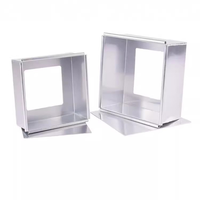 Moule à gâteau carré en aluminium de 6 pouces avec fond amovible, taille réglable, pour pâtisserie DIY, compatible four, ustensile de cuisson domestique