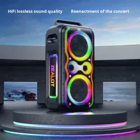 Enceinte portable sans fil grande taille pour danse carrée en plein air, LED RGB PT21, 5.3, 200W, haut-parleur puissant, batterie 10000mAh pour la maison, karaoké