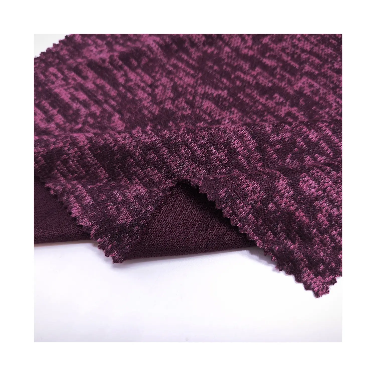 Shaoxing usine pull en tricot polaire tissu directement de haute qualité tissu brossé chiné gris Hacci pour femmes vêtements