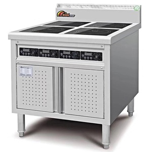 مواقد طباخ حثي صناعي 4 6 5 كيلو وات مجموعة طبخ كهربائية تجارية قائمة بذاتها مع كابينة - Product Image 2