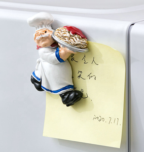 Custom 3D Creative French Chef Fridge Magnet Sticker 4 <strong>Style</strong> <strong>Art</strong> Decoration Funny Resin Cartoon Souvenir <strong>Promotional</strong> <strong>Product</strong> - Product Image 3
