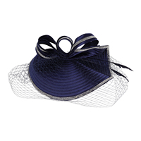 Chapeau élégant Kentucky Derby très tendance, fascinateur en satin coloré, chapeau de photographie camouflage, chapeau d'église avec voile pour femme