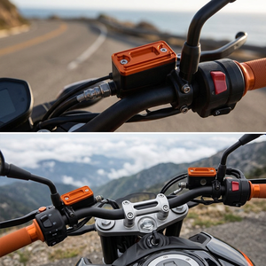 Accessoires de modification pour <span class=keywords><strong>moto</strong></span> 125EXC 200EXC, couvercle supérieur de pompe de frein en aluminium, couvercle décoratif, plaque de protection - Product Image 2