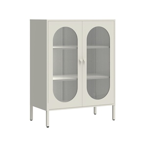 Factory Modern Home Metal Storage <strong>Cabinet</strong> <strong>Glass</strong> Door <strong>Display</strong> <strong>Cabinet</strong> White Sideboard <strong>Cabinet</strong> <strong>for</strong> Kitchen Dining <strong>Living</strong> <strong>Room</strong>