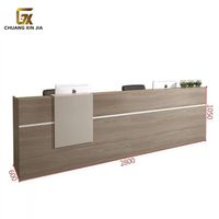 Comptoir de réception moderne, table de service frontale, comptoir d'accueil pour hall d'hôtel, comptoir de caisse, mobilier de bureau sur mesure