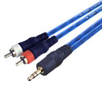 Cable Divisor de Audio Estéreo de 3.5mm Macho a Macho, Cable Blindado de Alta Fidelidad con Cobre Estañado y Chapado en Oro para Altavoces