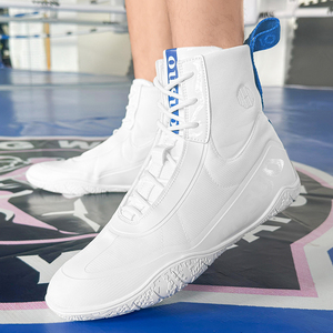 Bottes <span class=keywords><strong>de</strong></span> boxe blanches professionnelles pour hommes, à tige haute, avec absorption des chocs, respirantes, pour la <span class=keywords><strong>lutte</strong></span> et le combat en <span class=keywords><strong>ring</strong></span>, vente en gros - Product Image 5