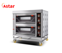 Four à gaz Astar à 2 niveaux et 4 plateaux, contrôle numérique, protection contre la surchauffe, thermostat réglable, four de boulangerie commercial