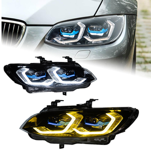 Phares de haute qualité pour BMW Série 3 E92 E93 2005-2009, 12V 6000K, commutation jaune/blanc, feux de croisement/route, design le plus récent - Product Image 5