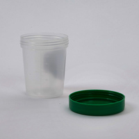 Recipiente para Orina, Vaso para Muestras Estéril con Etiqueta, Recipiente para Orina Estéril de 15 ml a 120 ml