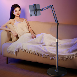 Aluminum Metal Universal Adjustable Height Foldable <b>Tablet</b> PC Mobile Phone <b>Stand</b> Floor <b>Stand</b> Guangdong Made - Product Image 2