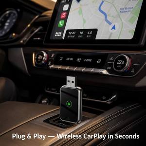 2027 Wireless CarPlay Adapter 2.4G/5G Dual-Band <b>WiFi</b> Plug Play Car Play <b>Dongle</b> for iOS - Product Image 2
