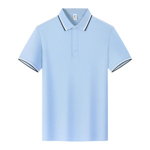 Camisa Polo Negra para Hombre, Color Sólido, Poliéster, Manga Corta, Ropa de Trabajo, Uso Diario - Product Image 4