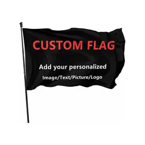 Drapeau personnalisé 3x5 pieds Impression double face Promotion drapeau publicitaire 100% Polyester drapeau personnalisé