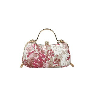Bolso de hombro cruzado informal para mujer, novedad primavera 2025, estilo chino Cheongsam bordado con cadena dorada, ideal para cenas. - Product Image 5