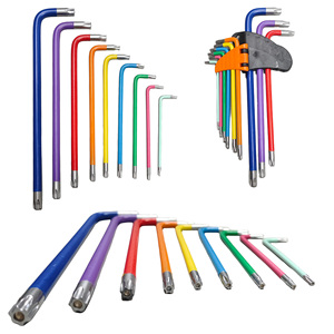 Jeu de clés Allen à embout sphérique multicolores, 9 pièces, clé hexagonale métrique de 1.5 à 10mm pour vélo, automobile, entretien ménager -001 - Product Image 4