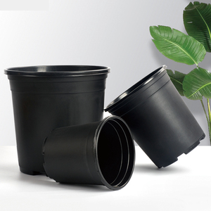 Pots de fleurs ronds en plastique PP colorés en gros pour <span class=keywords><strong>jardin</strong></span> et pépinière avec trous de drainage, jardinières légères pour intérieur/extérieur - Product Image 1