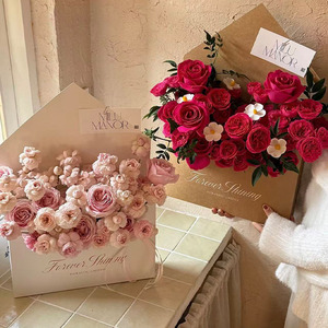 Caja de Regalo Floral para el Día de San Valentín, con Diseño de Sobre de Carta de Amor Romántico y Flores, MOQ Bajo - Product Image 4