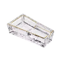 Cendrier de luxe en verre cristal pour cigares et cigarettes, décoration moderne et élégante pour salon, logo personnalisé