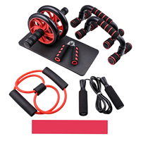 Ensemble Ab Roller et Push-up Multifonctionnel pour Entraînement à Domicile