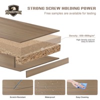Tablero de Melamina MDF Sincronizado de Alta Calidad, 1220*2800mm, Resistente al Fuego F4, Resistente a la Humedad, para Cocina, Baño y Hotel, Estilo Contemporáneo