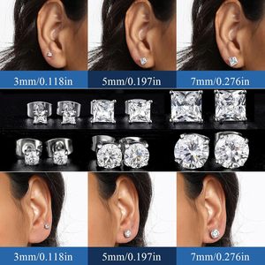 <span class=keywords><strong>Set</strong></span> di <span class=keywords><strong>orecchini</strong></span> a 6 paia 3/5/7mm principessa zirconi anallergici 316L <span class=keywords><strong>acciaio</strong></span> inossidabile <span class=keywords><strong>chirurgico</strong></span> alla moda per - Product Image 4